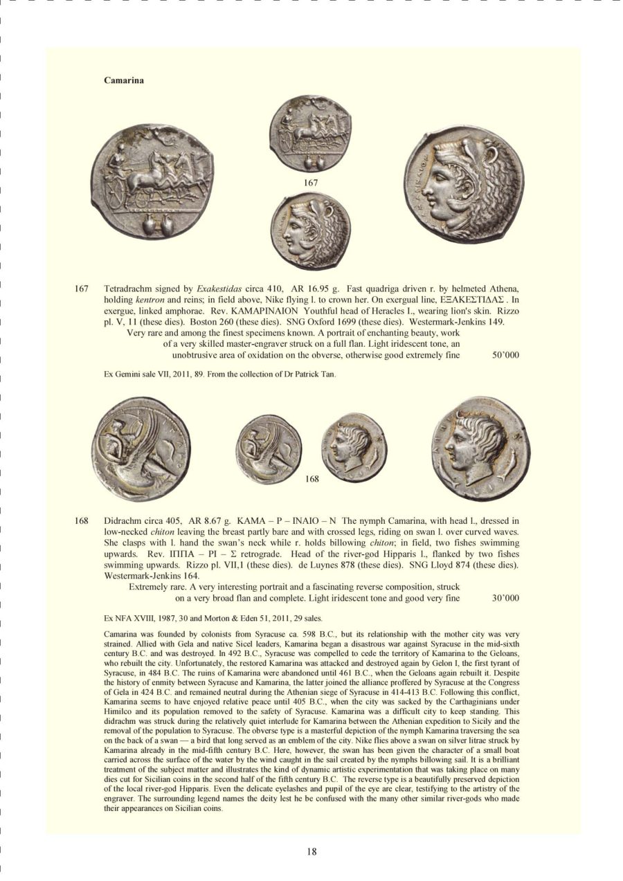 Numismatica Ars Classica Auction 106 (2018) page 19
