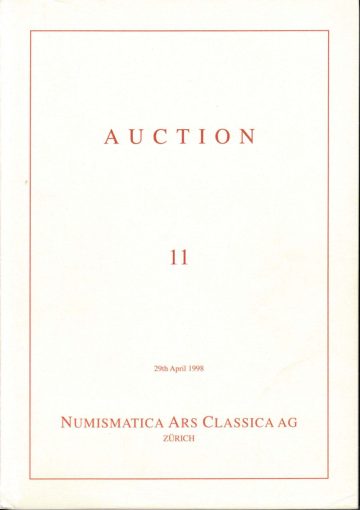 Numismatica Ars Classica Auction 11 (1998) cover