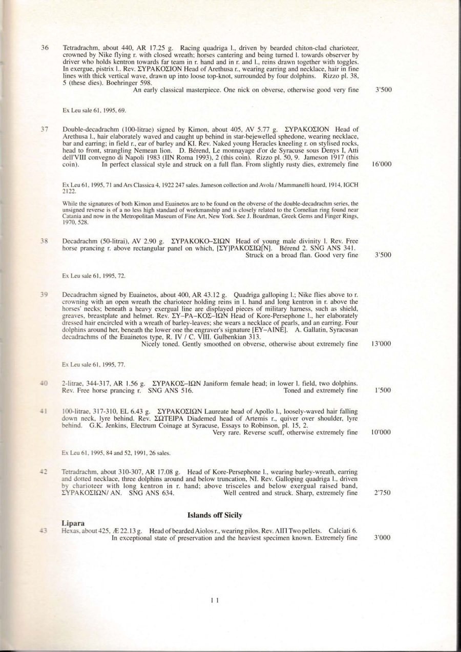 Numismatica Ars Classica Auction 11 (1998) page 10