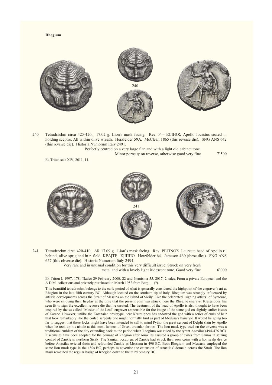Numismatica Ars Classica Auction 120 (2020) page 23