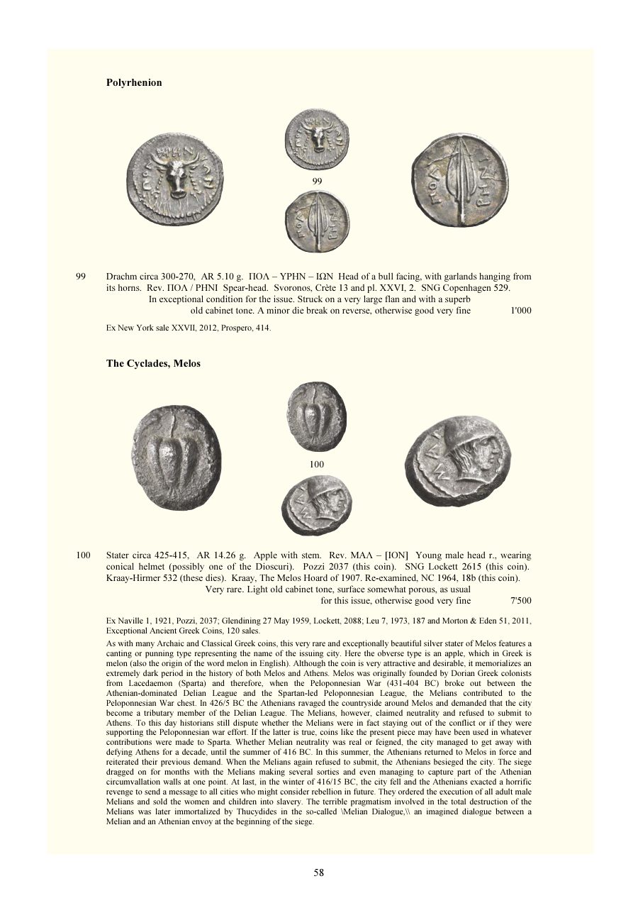 Numismatica Ars Classica Auction 133 (2022) page 60