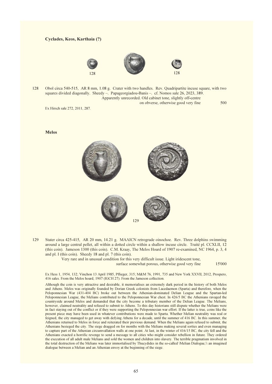 Numismatica Ars Classica Auction 140 (2023) page 67