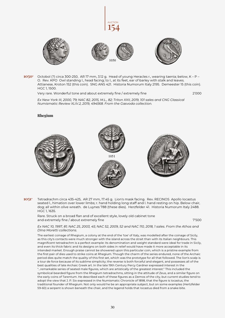 Numismatica Ars Classica Auction 154 (2025) page 32