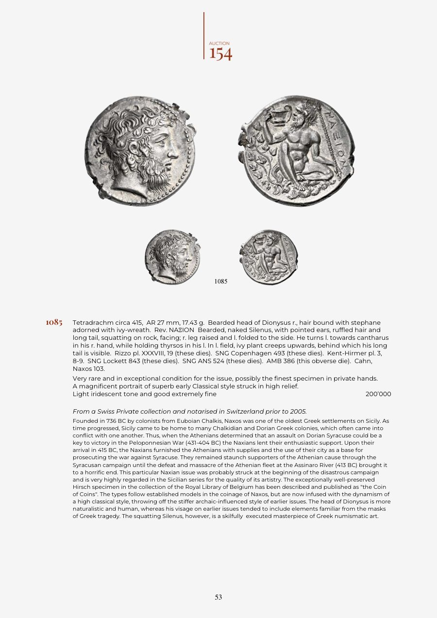 Numismatica Ars Classica Auction 154 (2025) page 55