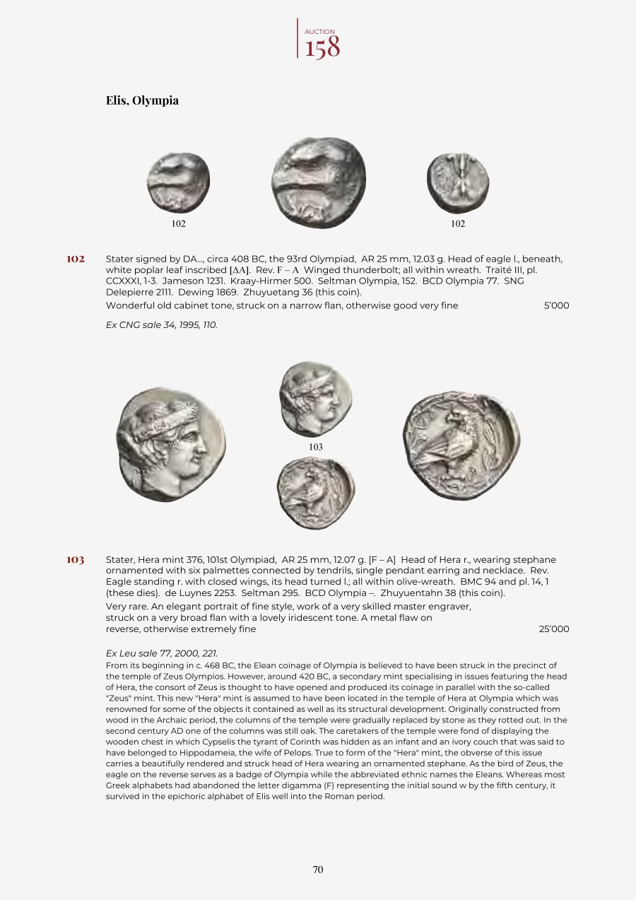Numismatica Ars Classica Auction 158 (2025) page 72