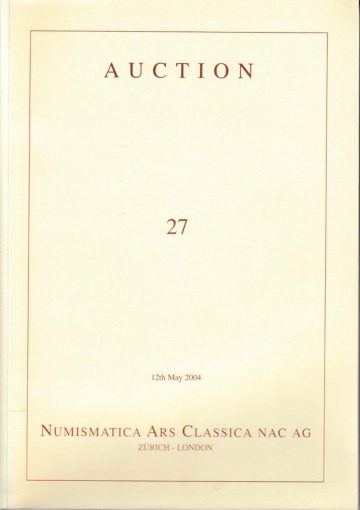 Numismatica Ars Classica Auction 27 (2004) cover