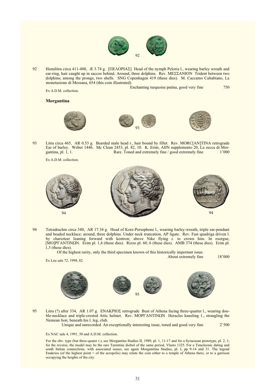 Numismatica Ars Classica Auction 27 (2004) page 31