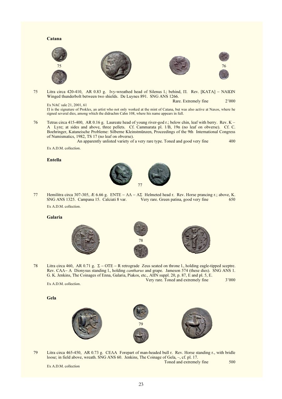 Numismatica Ars Classica Auction 29 (2005) page 23