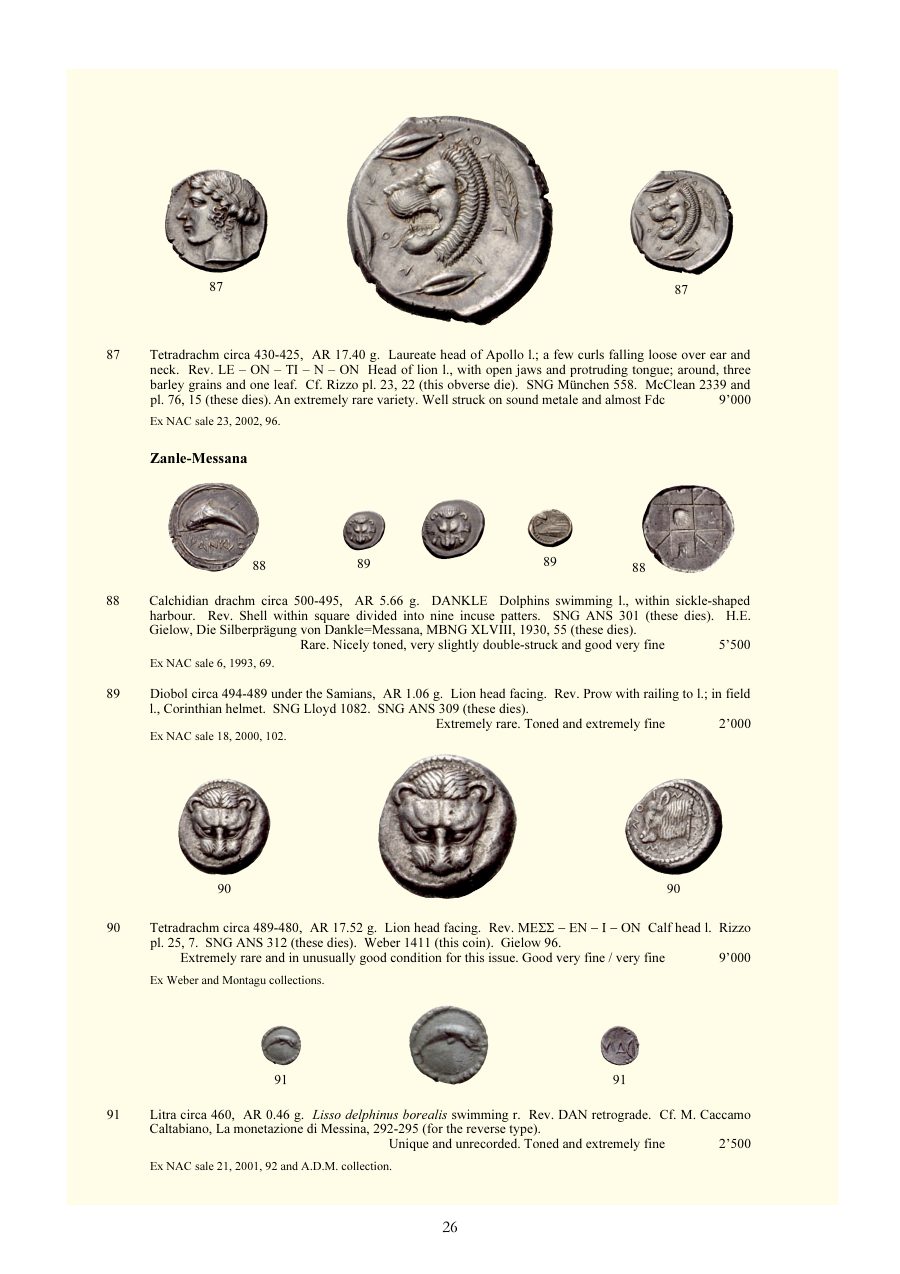 Numismatica Ars Classica Auction 29 (2005) page 26