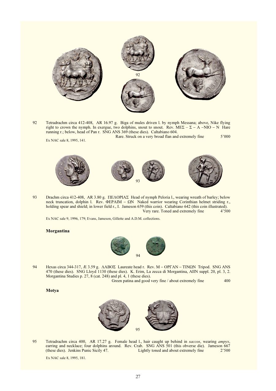 Numismatica Ars Classica Auction 29 (2005) page 27