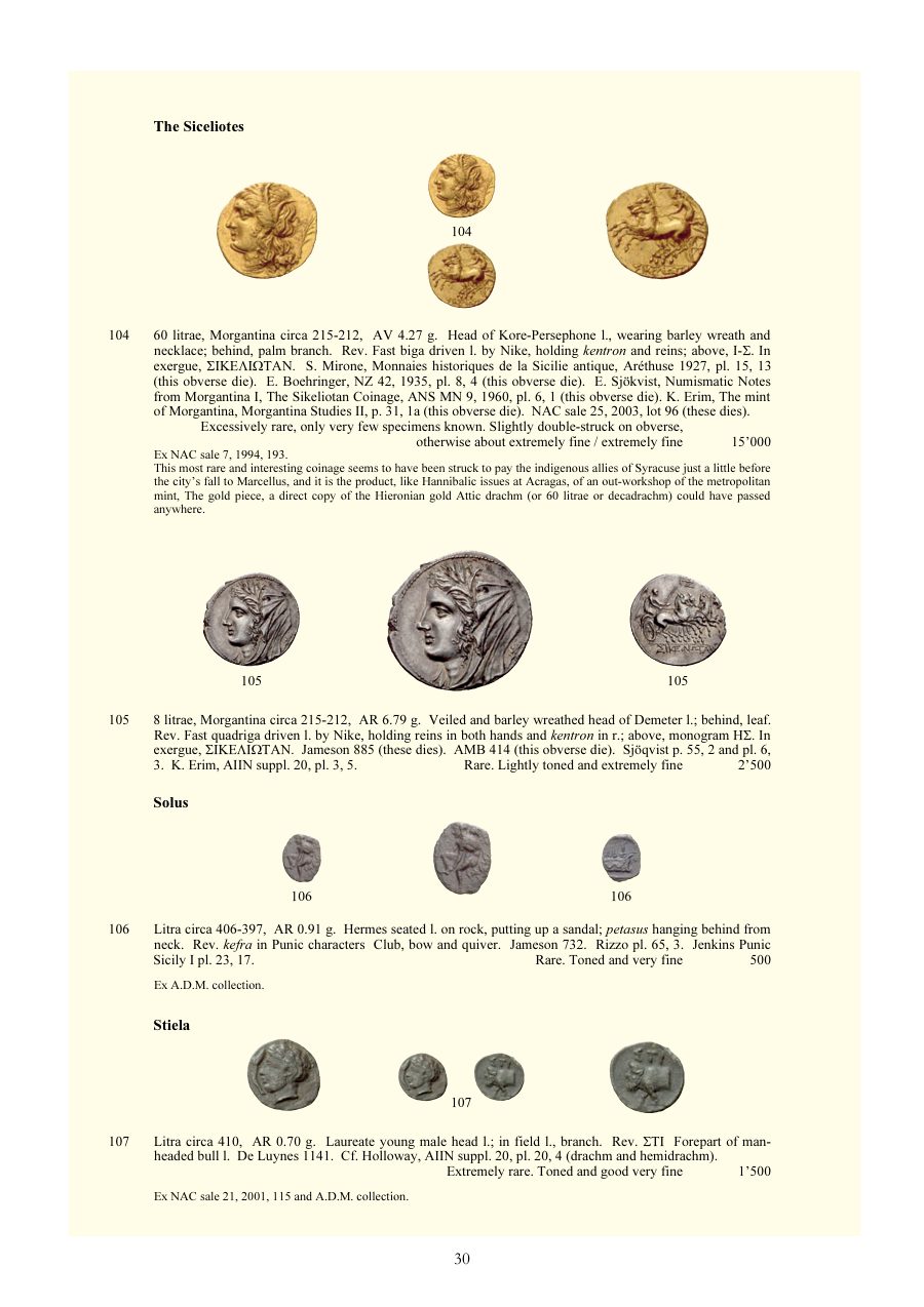 Numismatica Ars Classica Auction 29 (2005) page 30