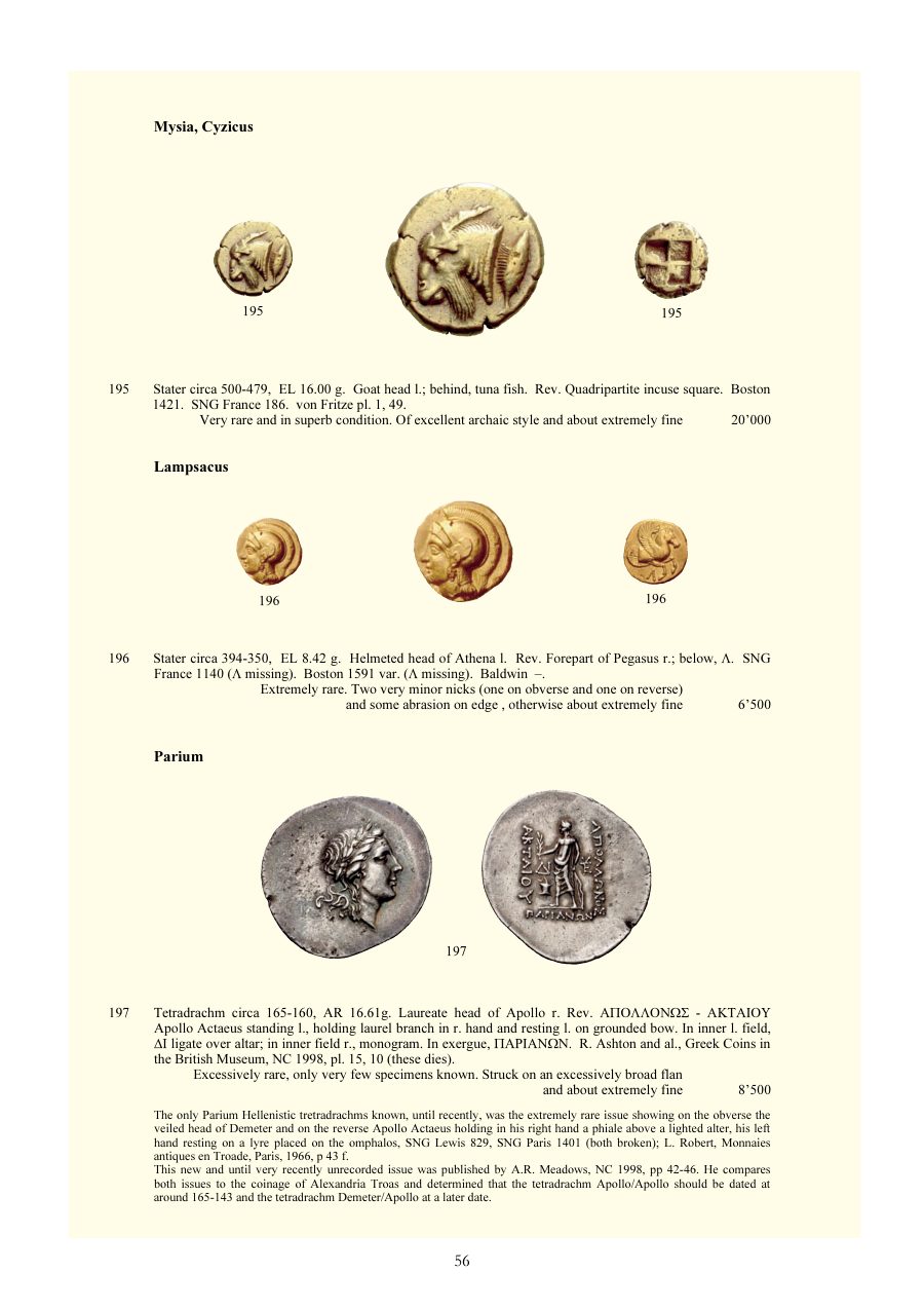 Numismatica Ars Classica Auction 29 (2005) page 56