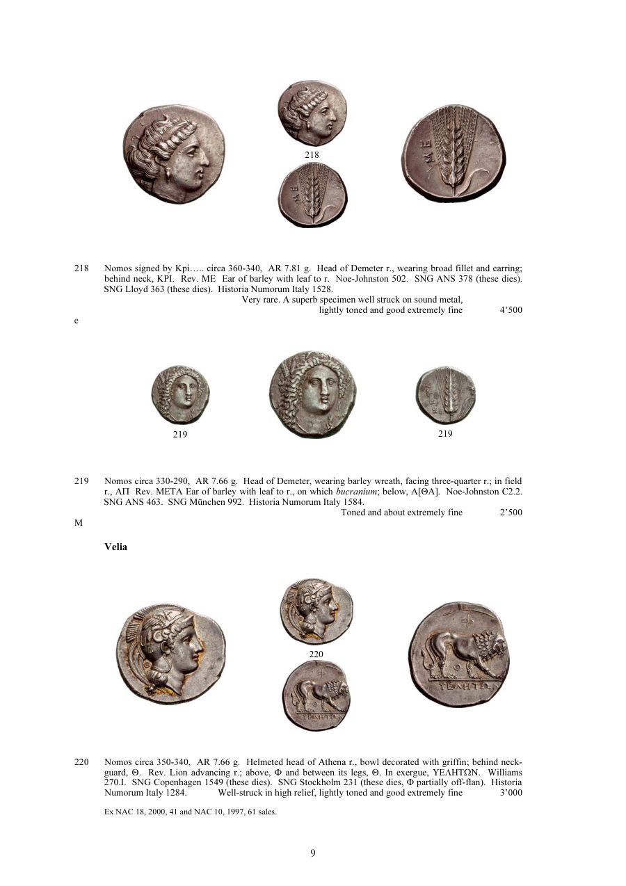 Numismatica Ars Classica Auction 40 (2007) page 9