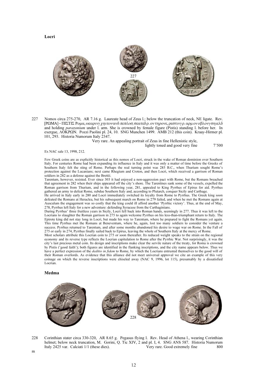 Numismatica Ars Classica Auction 40 (2007) page 12