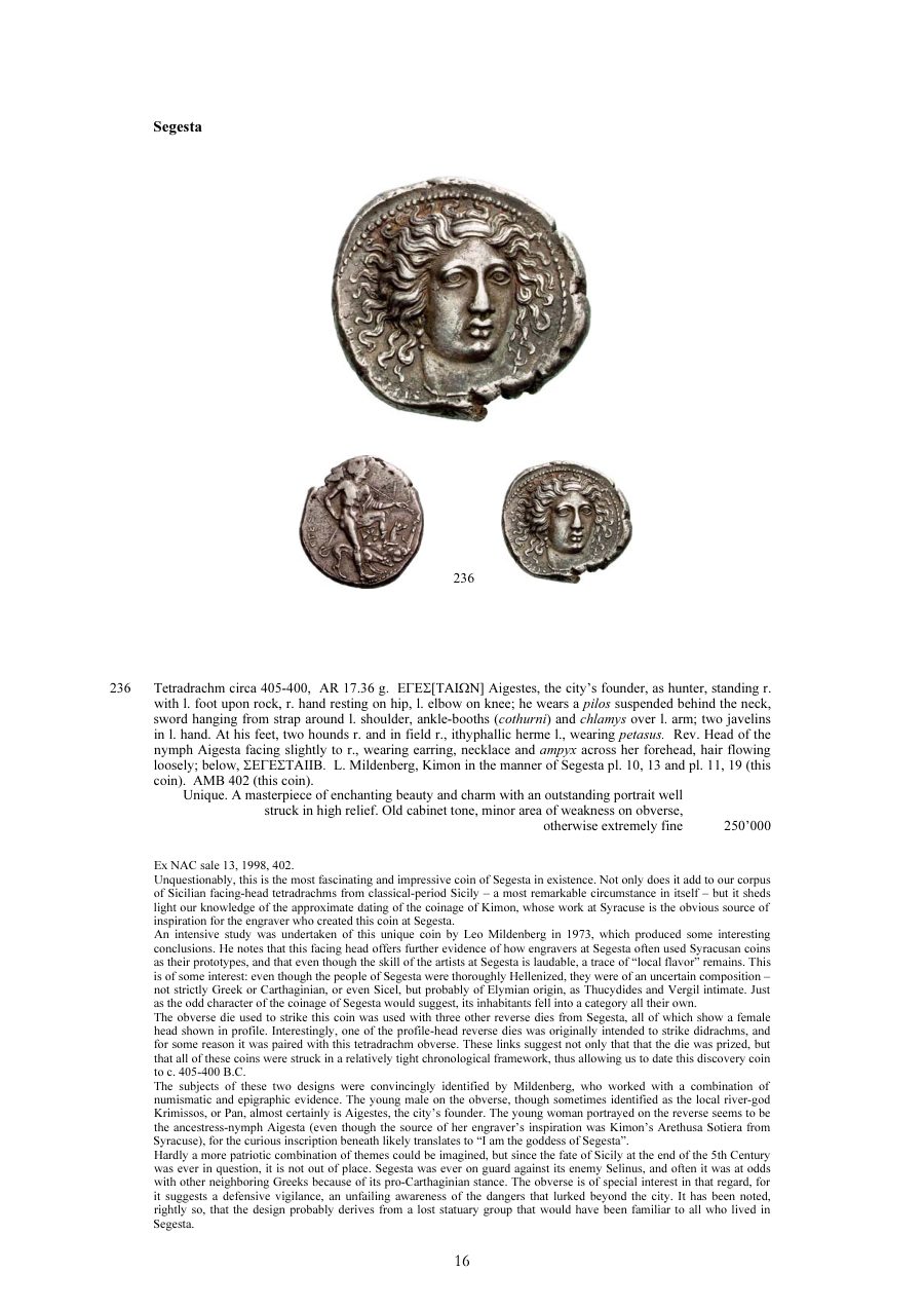 Numismatica Ars Classica Auction 40 (2007) page 16