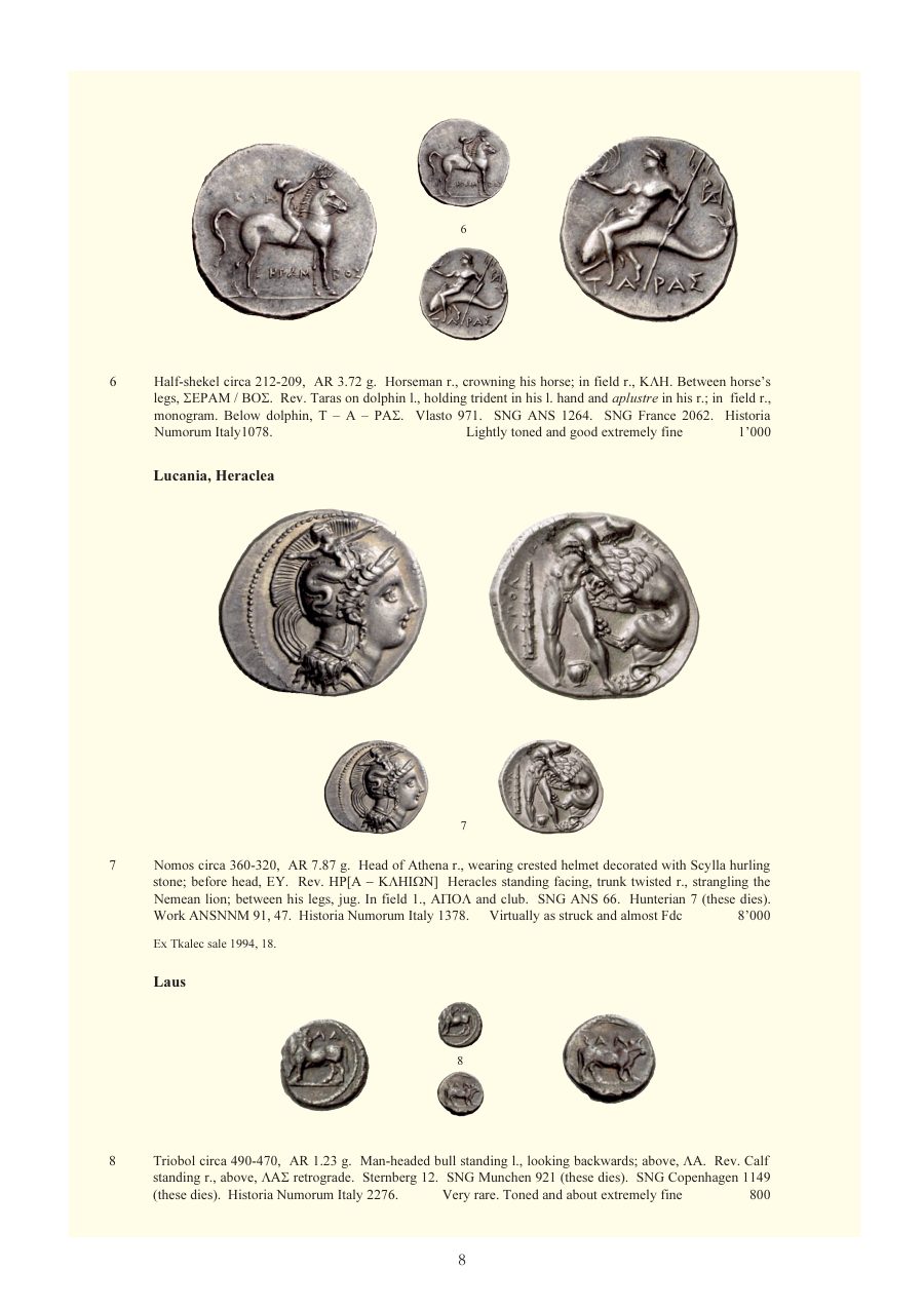 Numismatica Ars Classica Auction 48 (2008) page 8