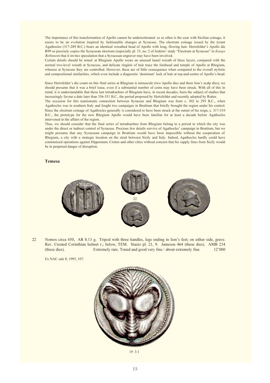 Numismatica Ars Classica Auction 48 (2008) page 15