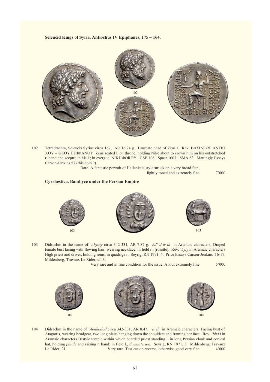 Numismatica Ars Classica Auction 48 (2008) page 61