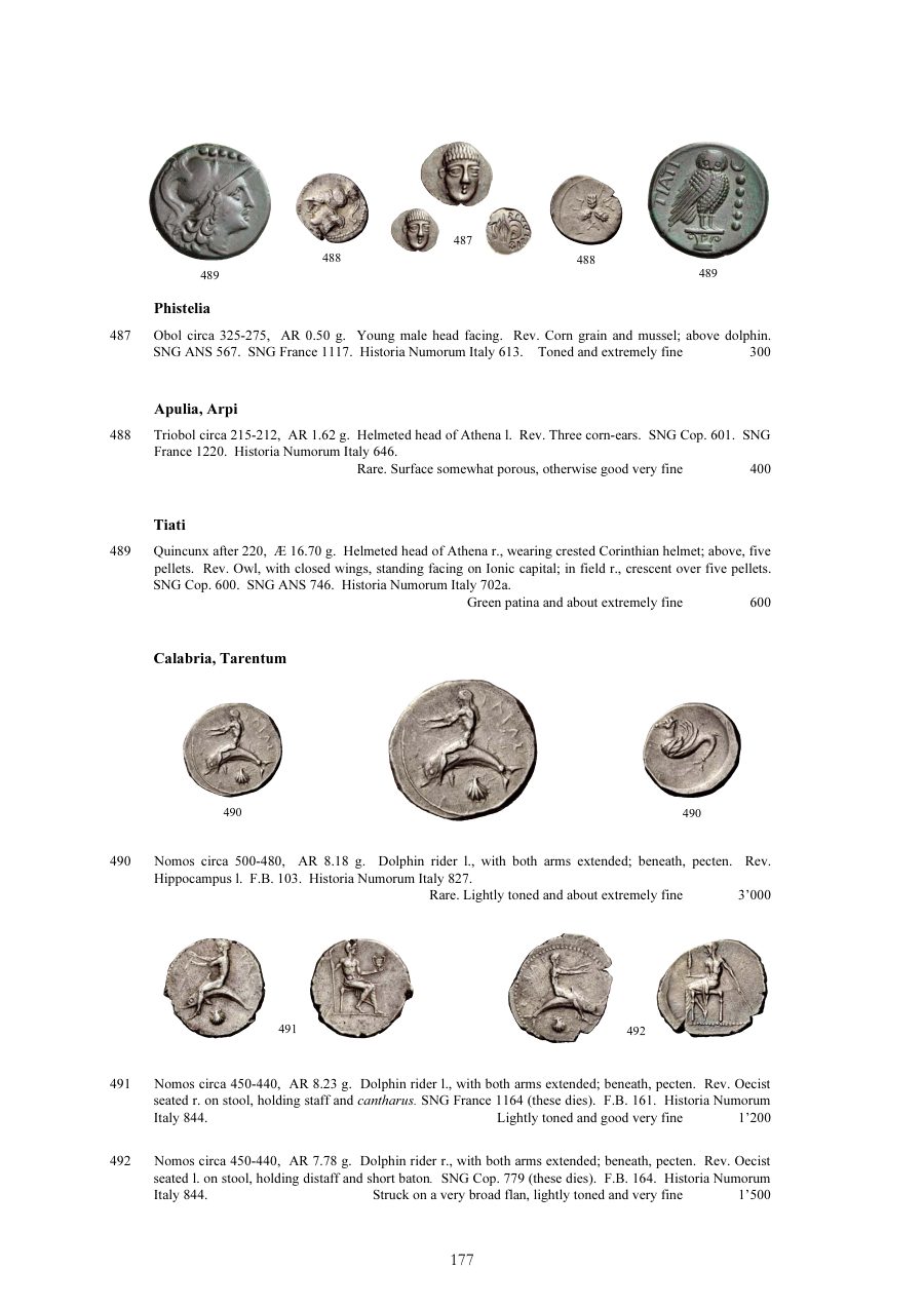 Numismatica Ars Classica Auction 51 (2009) page 177