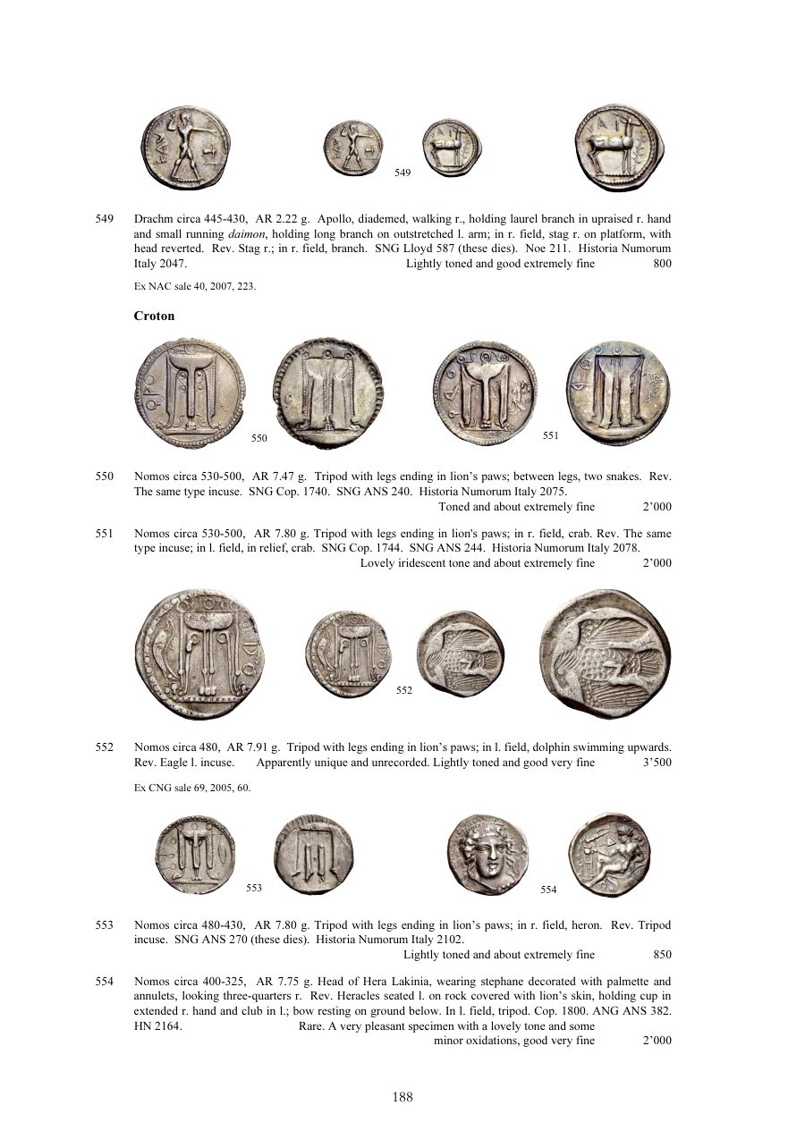 Numismatica Ars Classica Auction 51 (2009) page 188