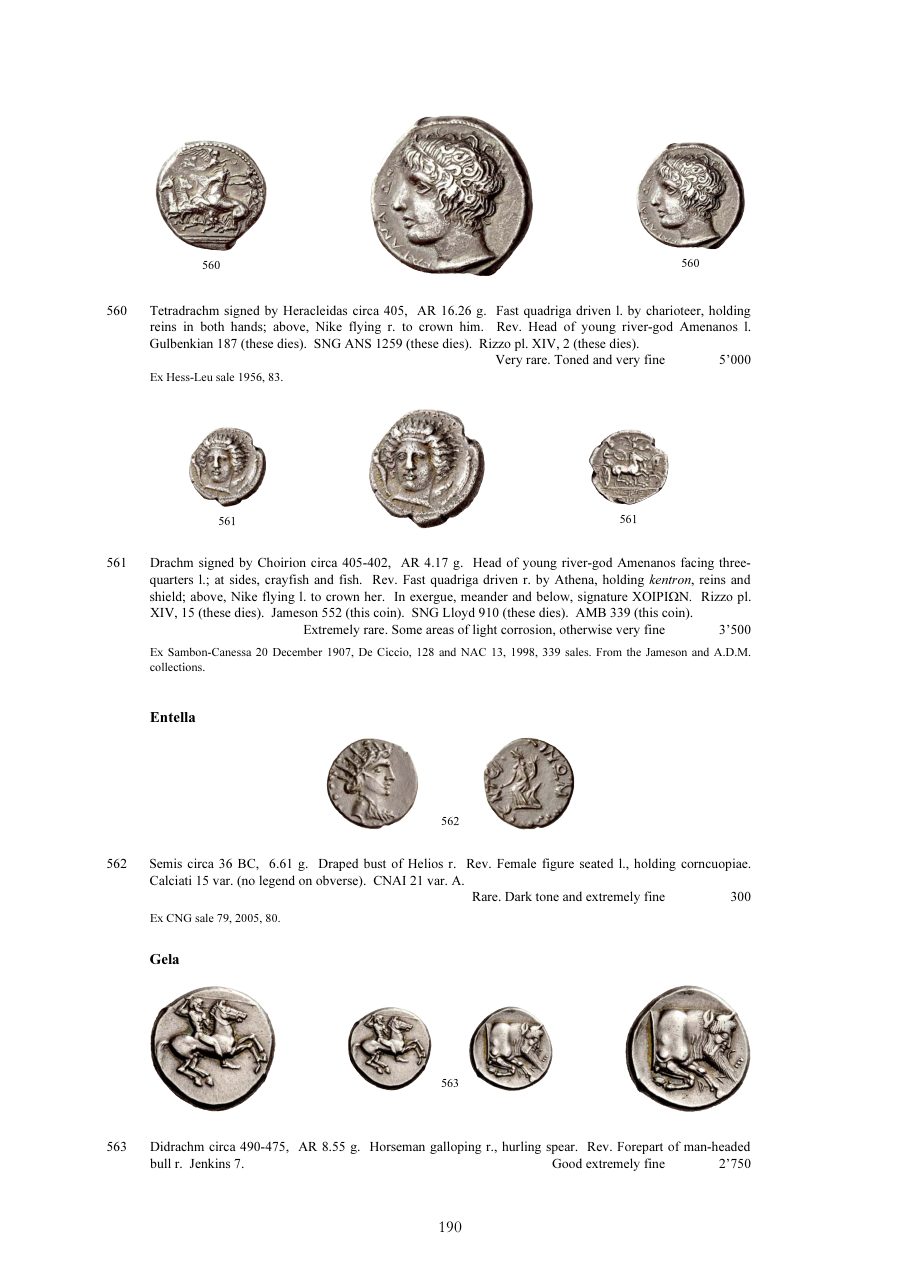 Numismatica Ars Classica Auction 51 (2009) page 190