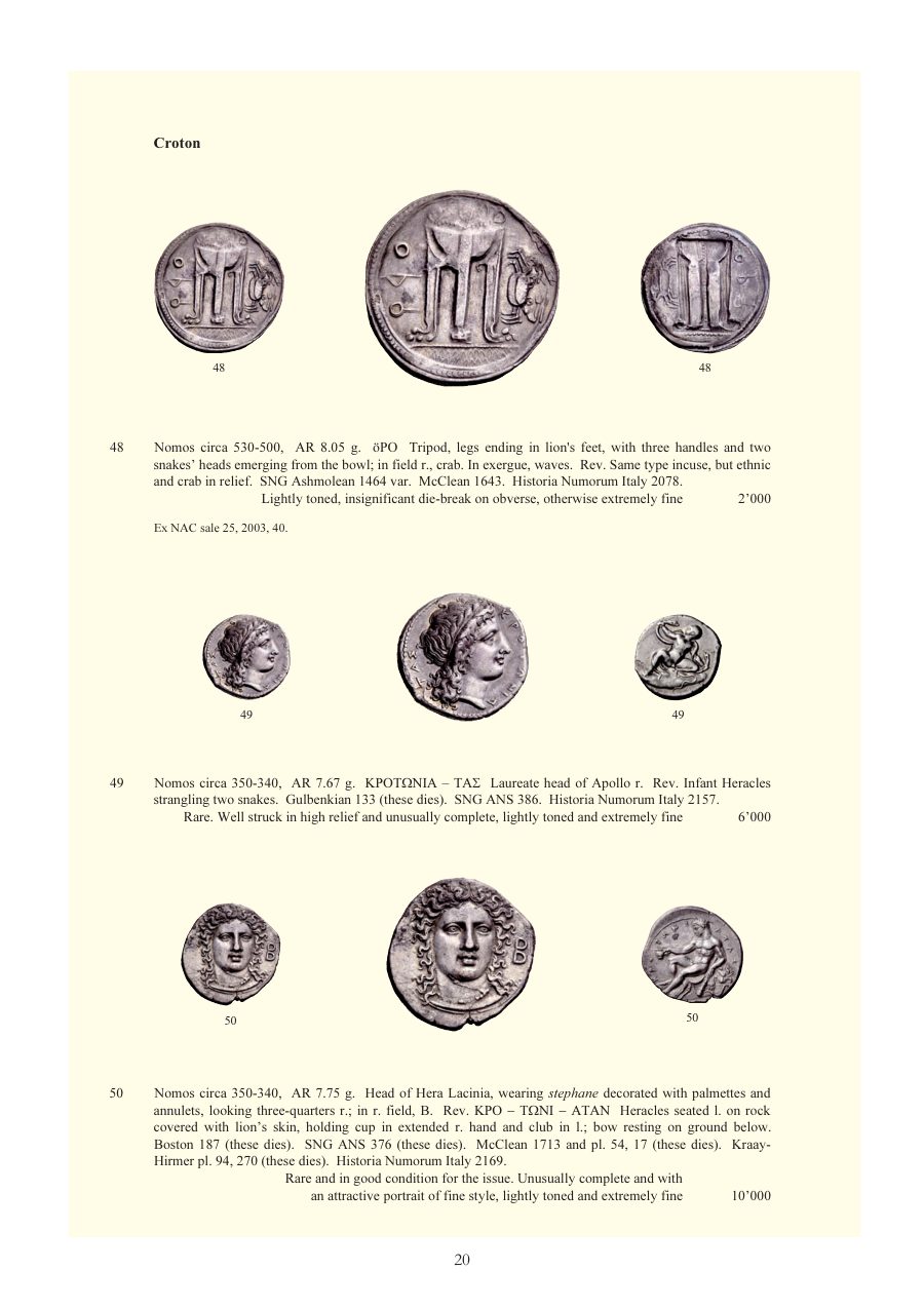 Numismatica Ars Classica Auction 52 (2009) page 19