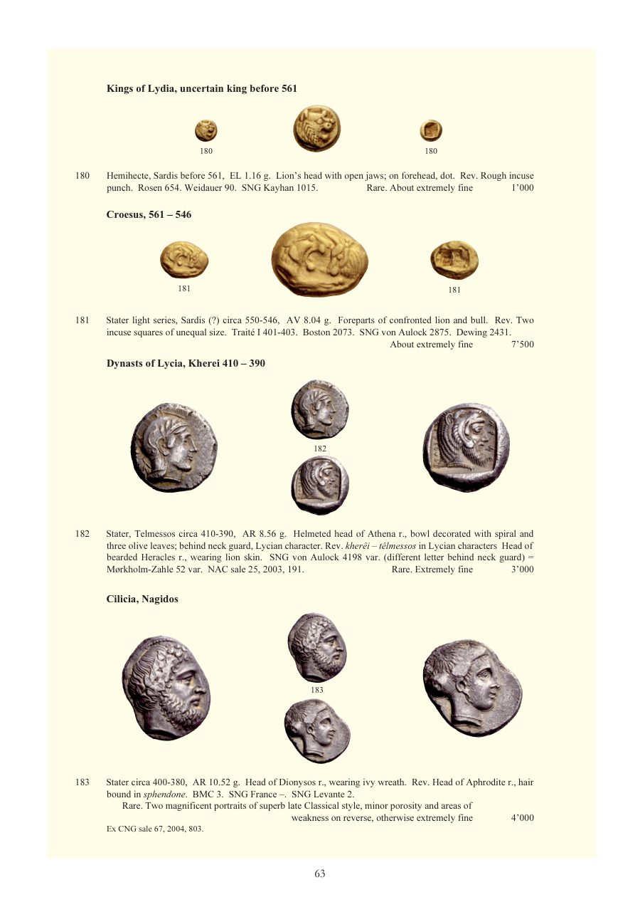 Numismatica Ars Classica Auction 52 (2009) page 62