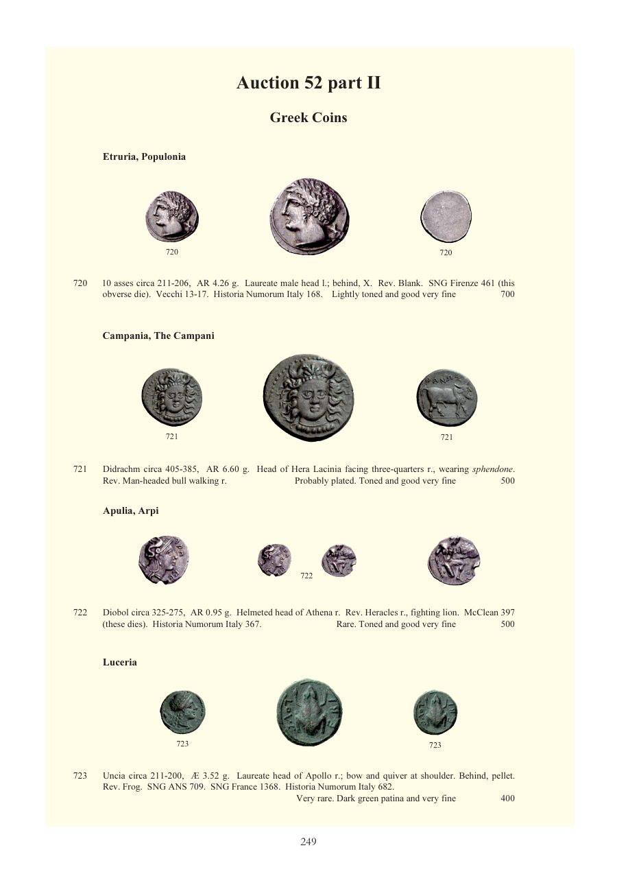Numismatica Ars Classica Auction 52 (2009) page 248