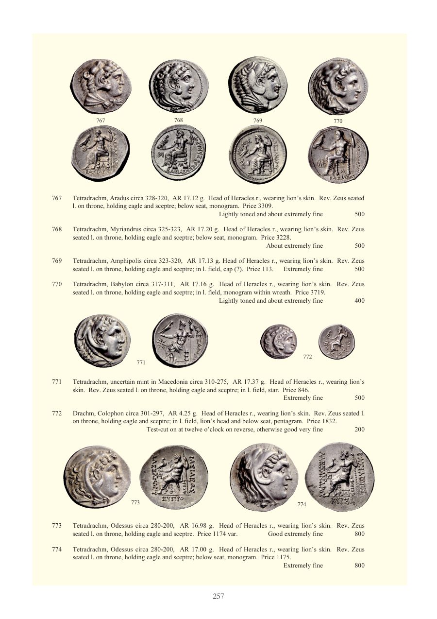 Numismatica Ars Classica Auction 52 (2009) page 256