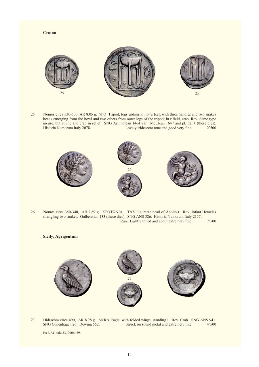 Numismatica Ars Classica Auction 54 (2010) page 14