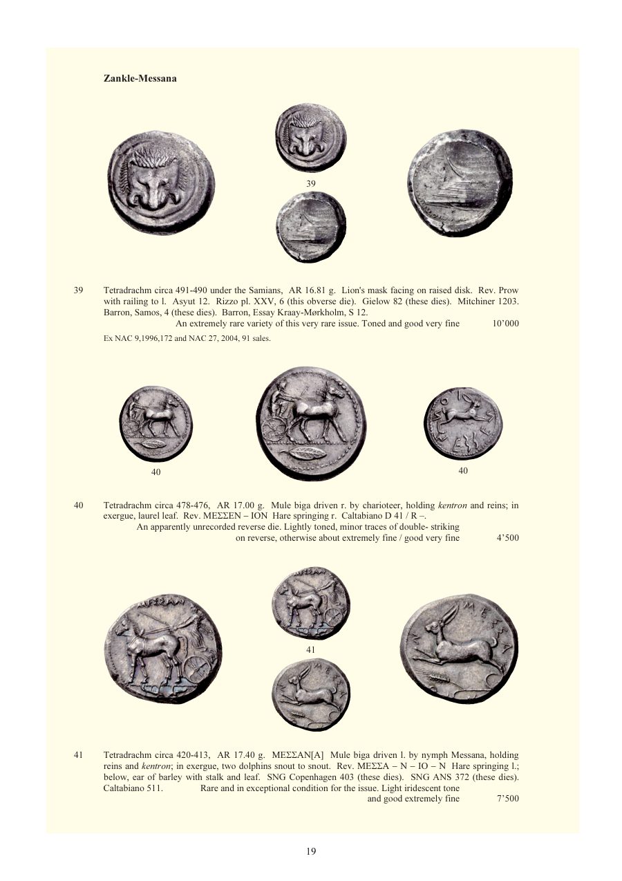 Numismatica Ars Classica Auction 54 (2010) page 19