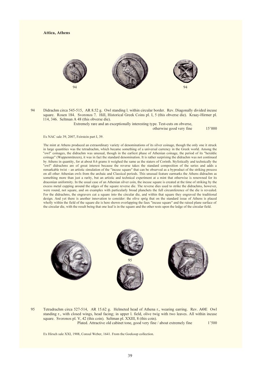 Numismatica Ars Classica Auction 54 (2010) page 39