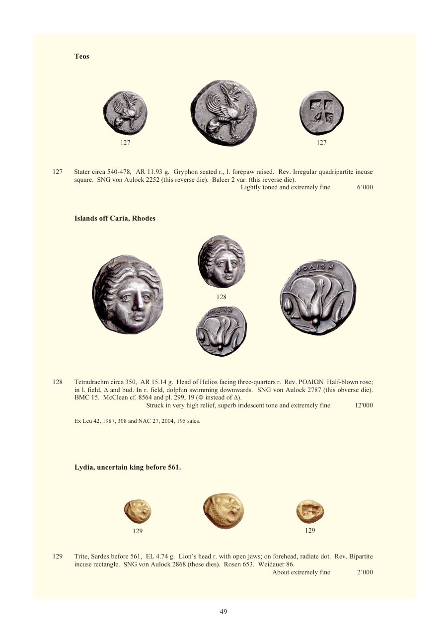 Numismatica Ars Classica Auction 54 (2010) page 49