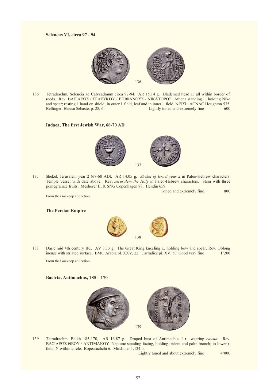 Numismatica Ars Classica Auction 54 (2010) page 52