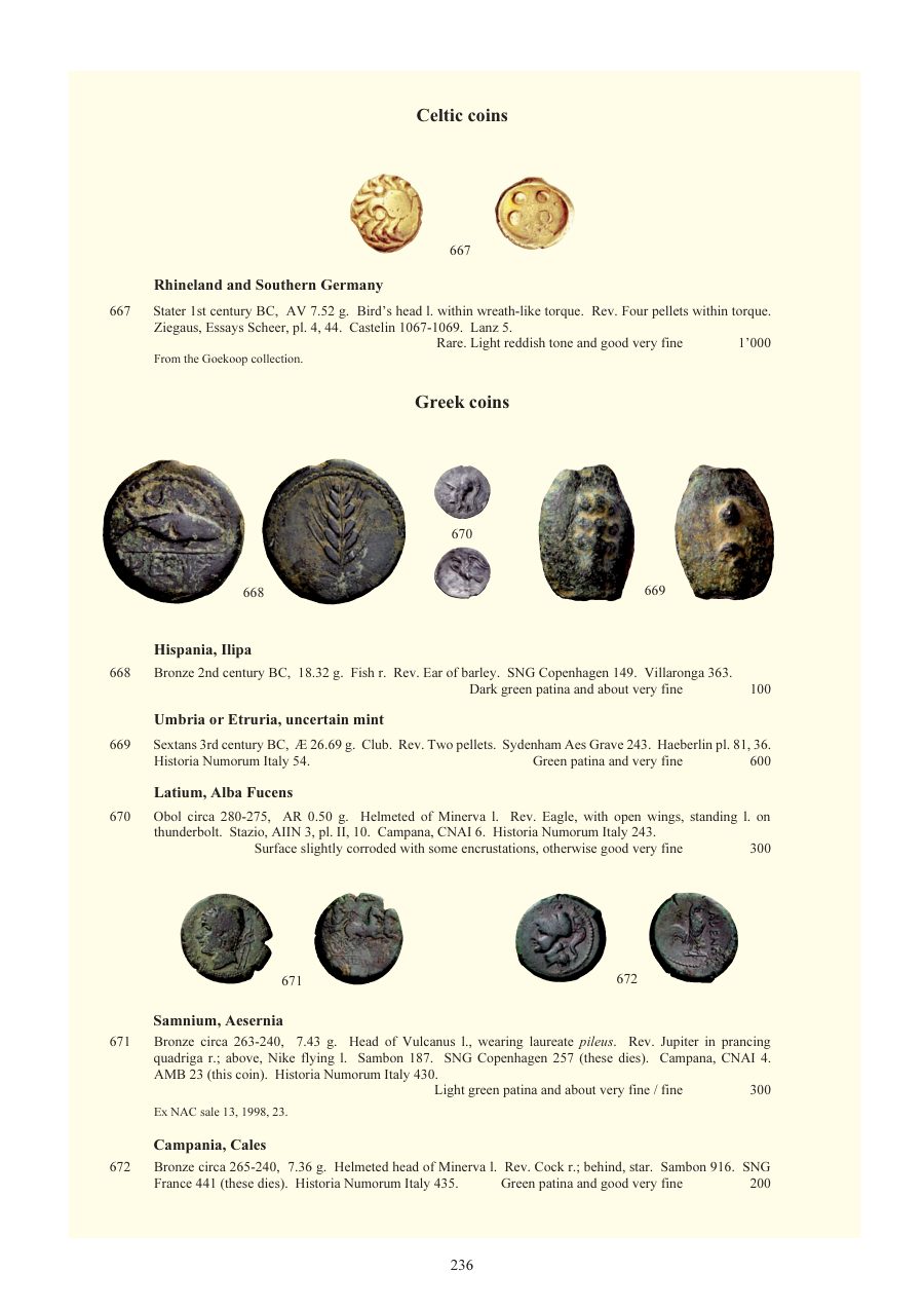 Numismatica Ars Classica Auction 54 (2010) page 236
