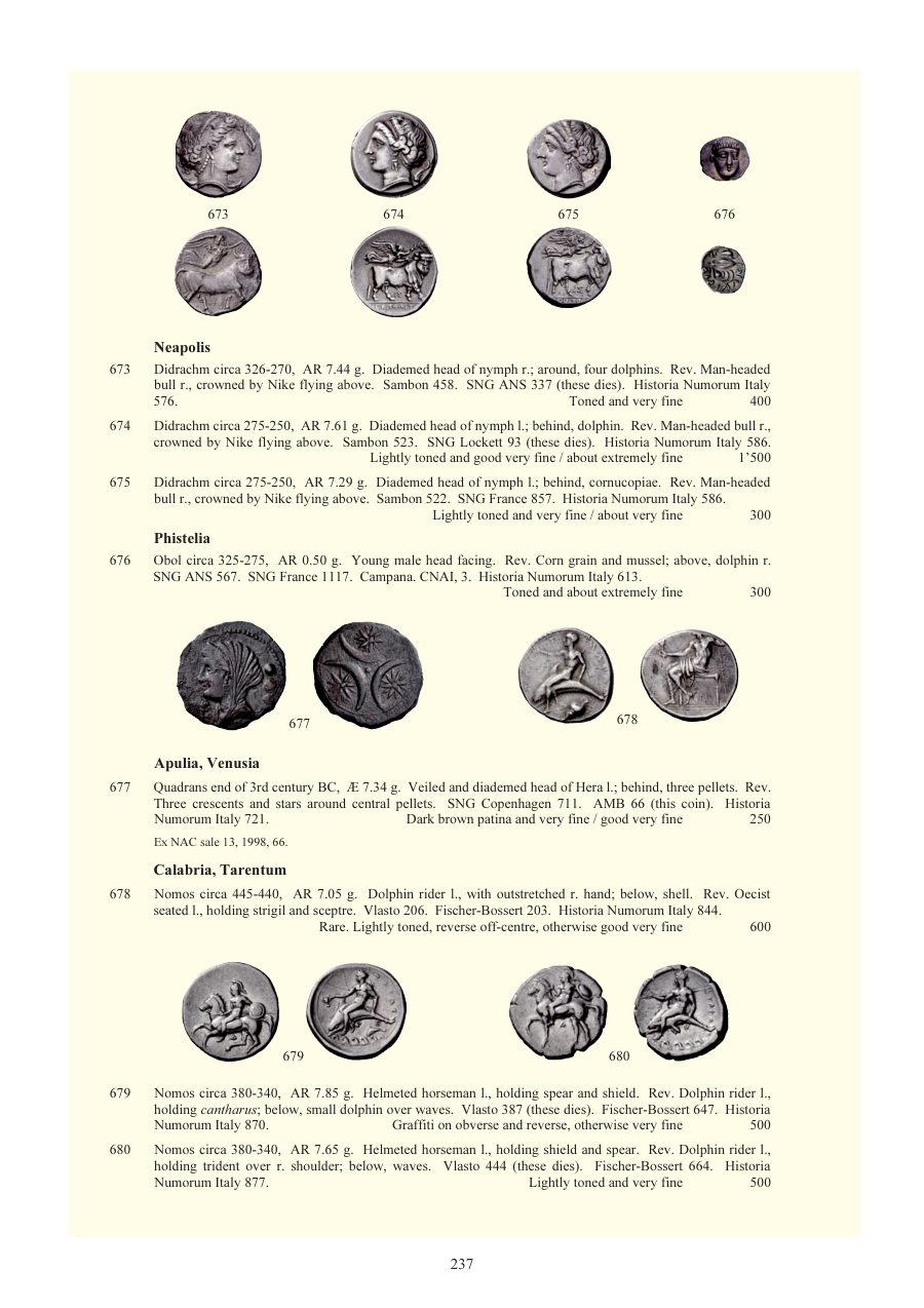 Numismatica Ars Classica Auction 54 (2010) page 237