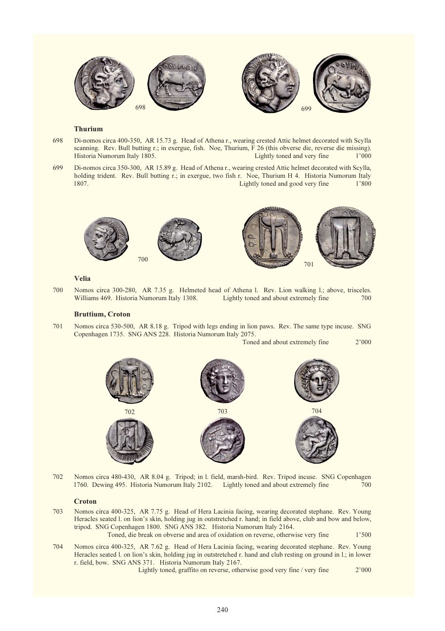 Numismatica Ars Classica Auction 54 (2010) page 240