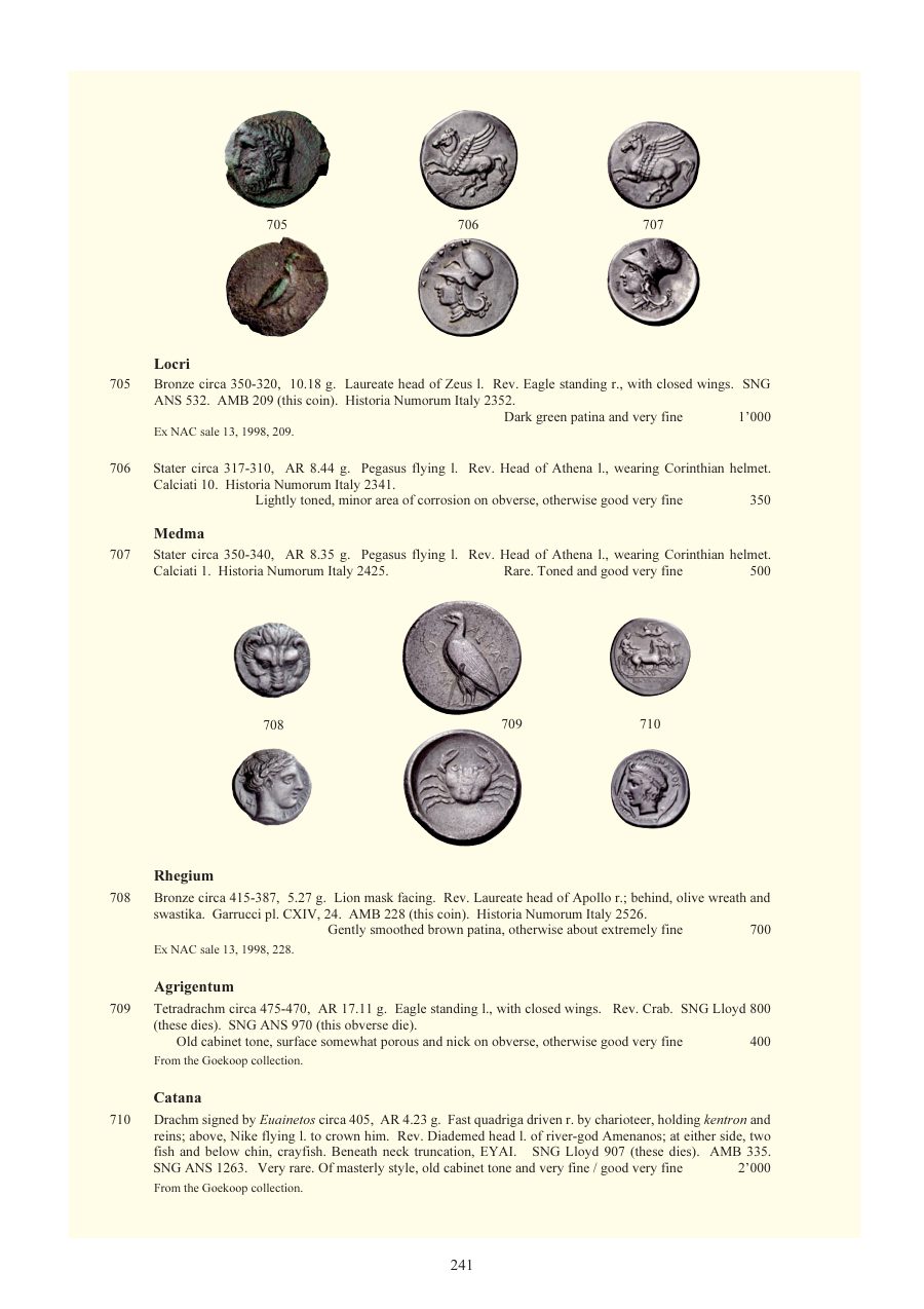 Numismatica Ars Classica Auction 54 (2010) page 241