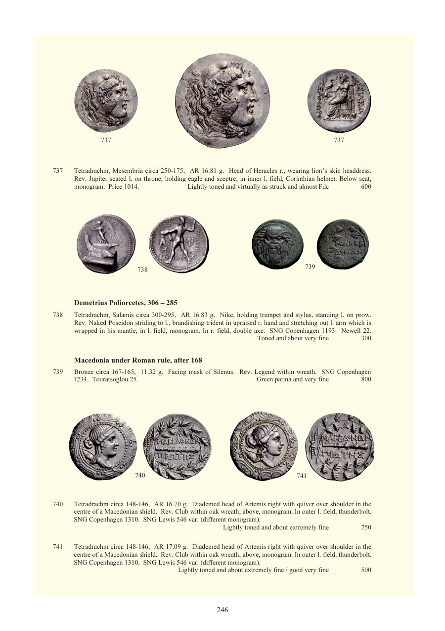 Numismatica Ars Classica Auction 54 (2010) page 246