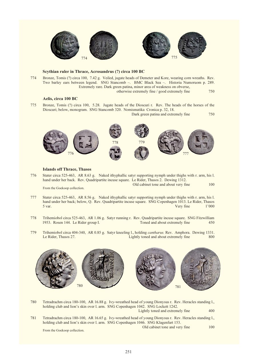 Numismatica Ars Classica Auction 54 (2010) page 251