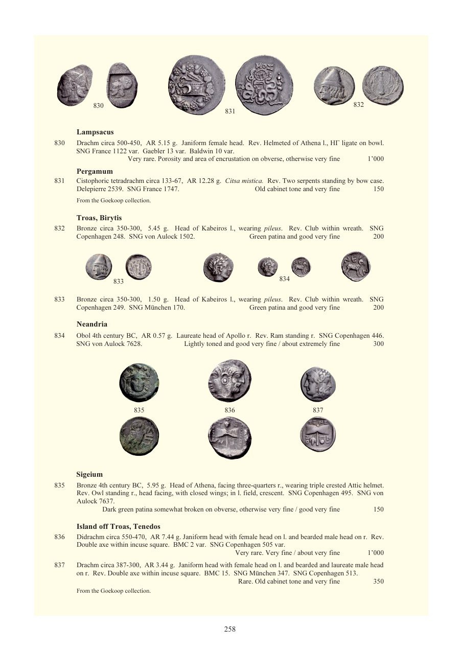 Numismatica Ars Classica Auction 54 (2010) page 258