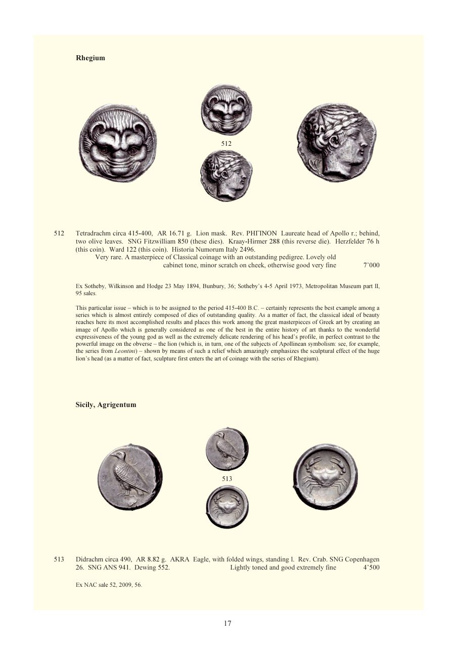 Numismatica Ars Classica Auction 59 (2011) page 18