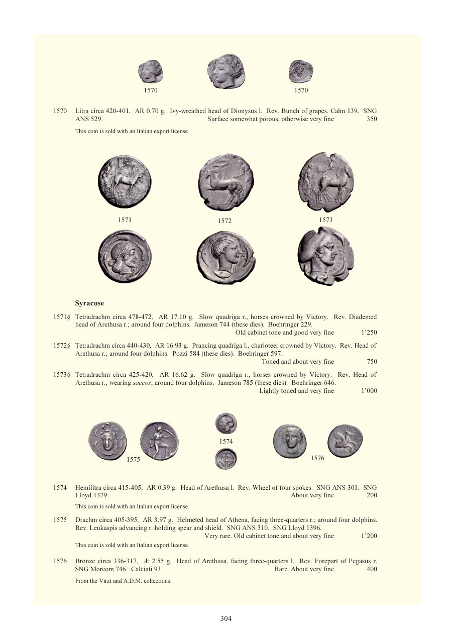 Numismatica Ars Classica Auction 59 (2011) page 305
