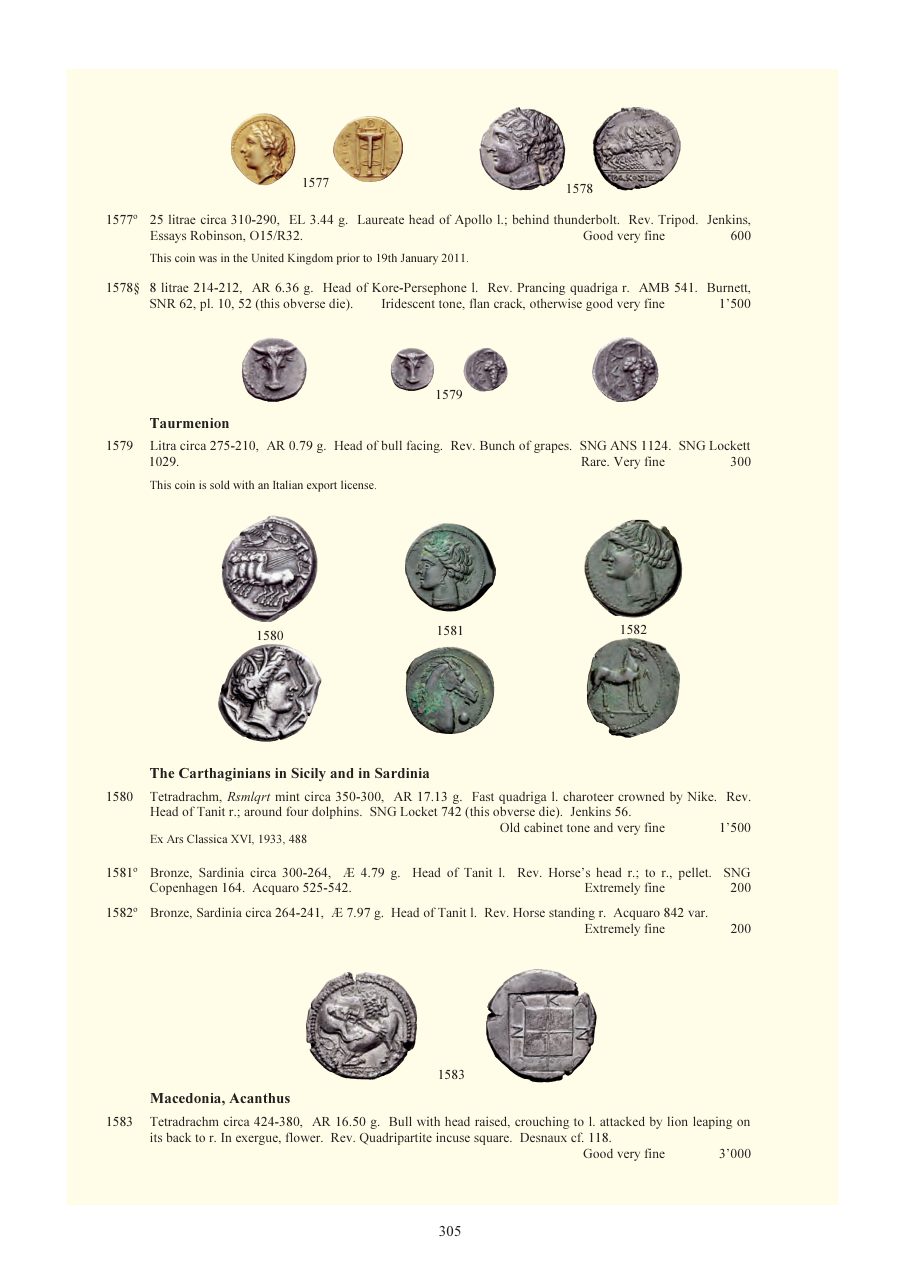 Numismatica Ars Classica Auction 59 (2011) page 306