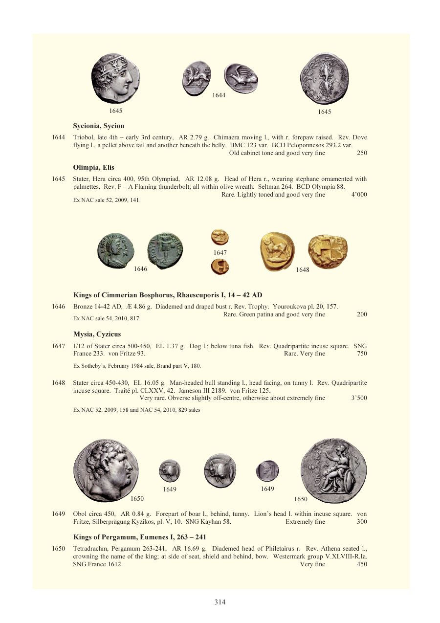 Numismatica Ars Classica Auction 59 (2011) page 315