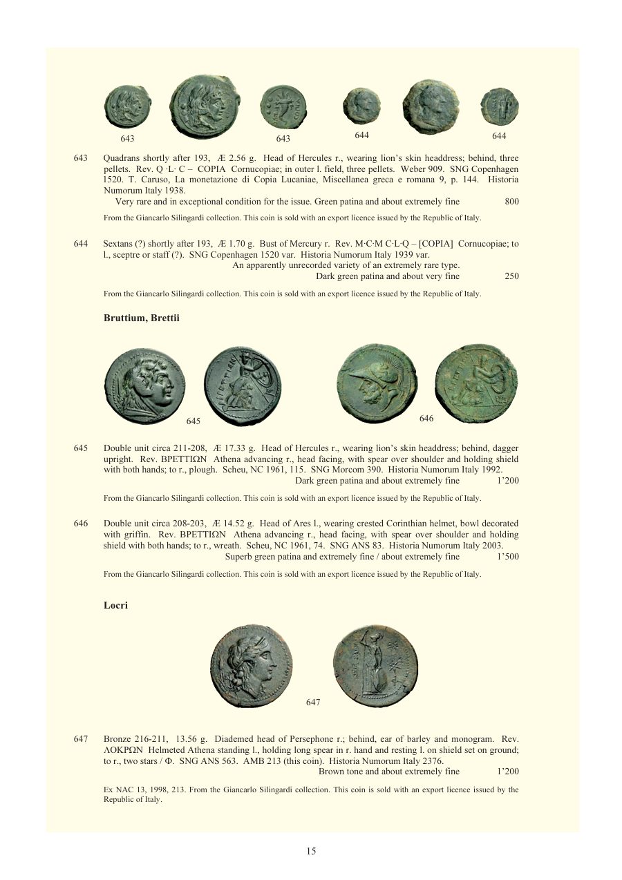 Numismatica Ars Classica Auction 64 (2012) page 16