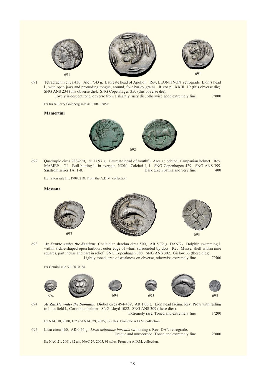Numismatica Ars Classica Auction 64 (2012) page 29