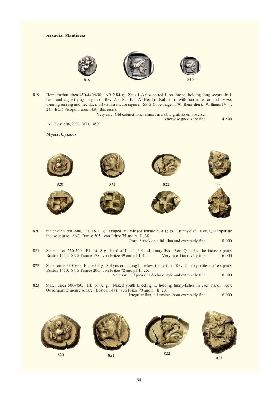 Numismatica Ars Classica Auction 64 (2012) page 65