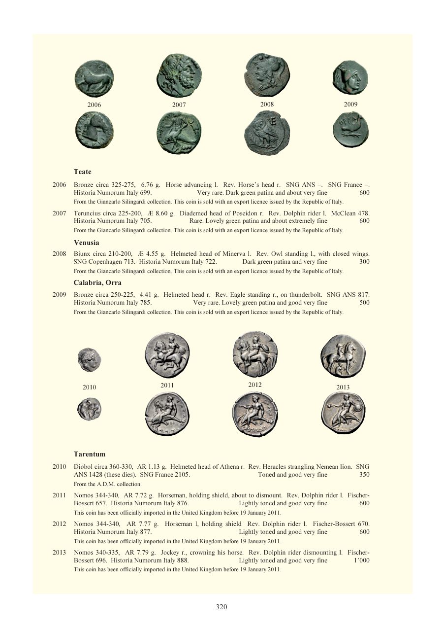 Numismatica Ars Classica Auction 64 (2012) page 321
