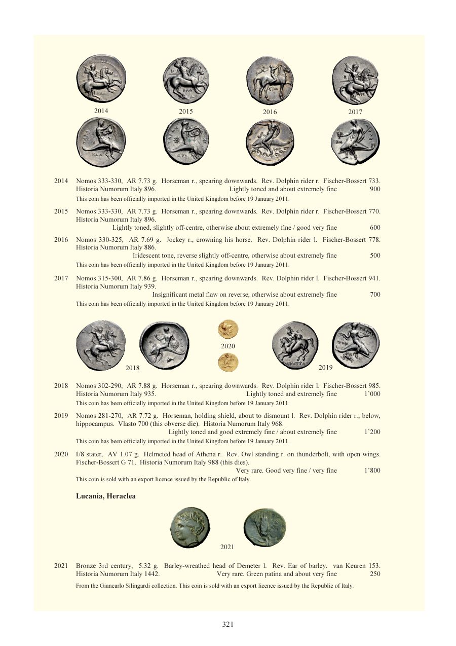 Numismatica Ars Classica Auction 64 (2012) page 322